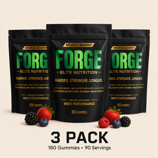 Forge Men’s Performance Gummies 3 Pack | Blood Flow, Stamina & Male Vitality Support