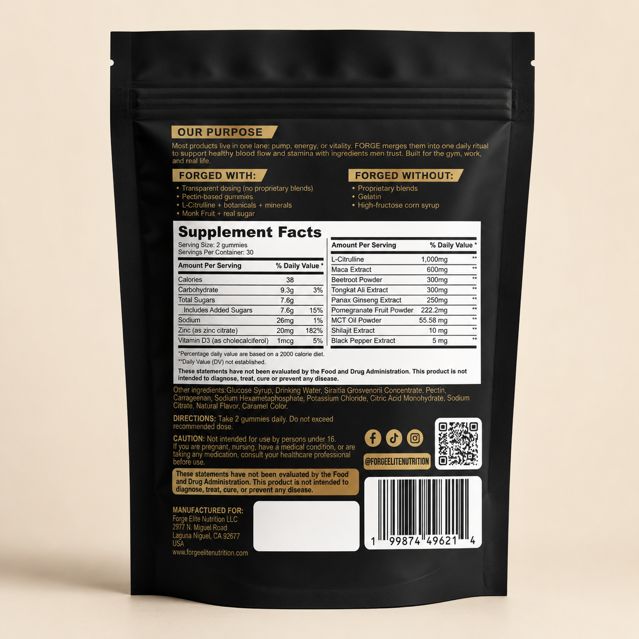 Forge Men’s Performance Gummies